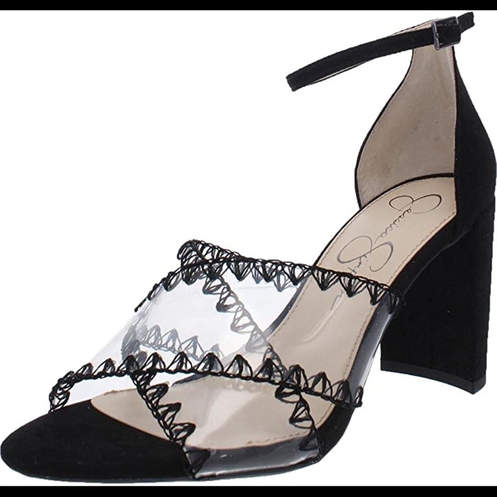Jessica Simpson Womens Nikaye Microsuede Ankle Strap Evening Heels